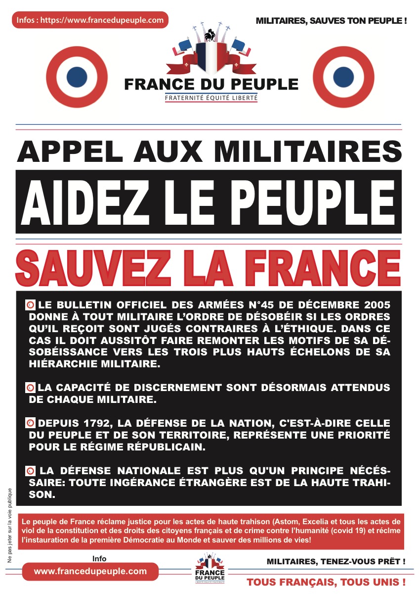 Affiche (Destinée aux militaires)
